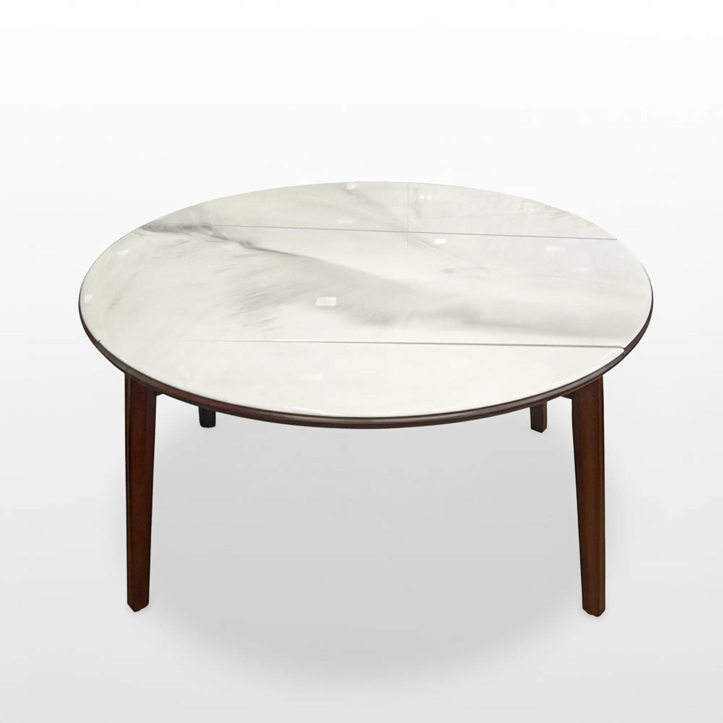 Convertible Marble Dining Table Set for Homes & Apartments – Rectangle to Round