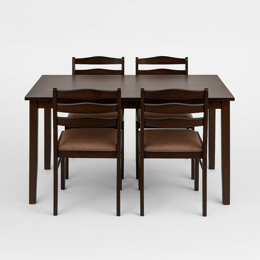 Wooden Dining Table with 4 Matching Chairs – Premium Finish & Durability