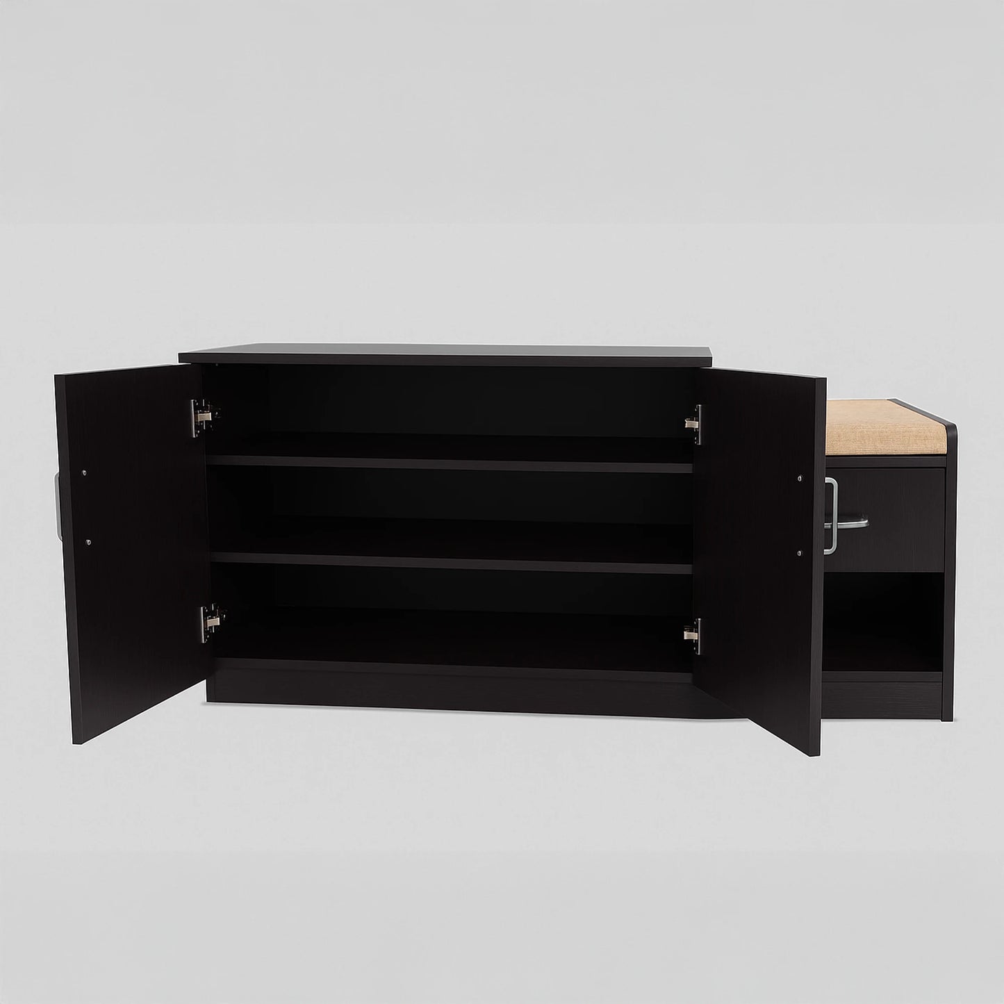 Entryway Bench with Cabinet and Drawer