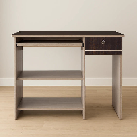 Modern Computer Desk with Keyboard Tray & Lockable Drawer