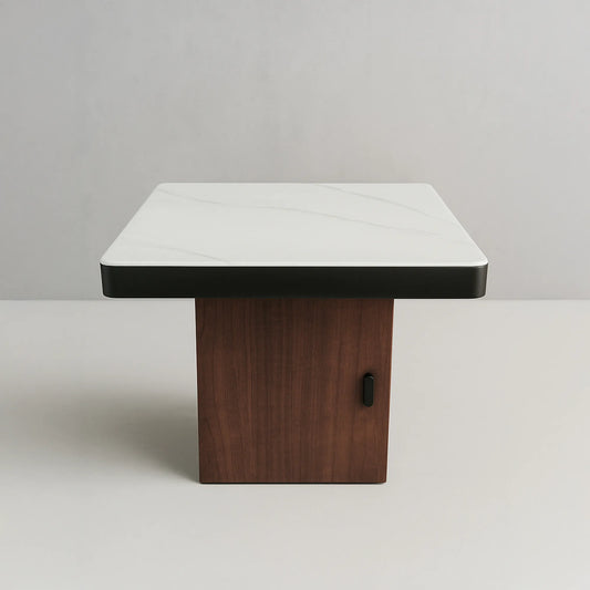 Marble-Top Square Coffee/Centre Table with Hidden Storage Cabinet | MDF Board | Modern Living Room | Free Shipping Kolkata | 5-Year Service Warranty