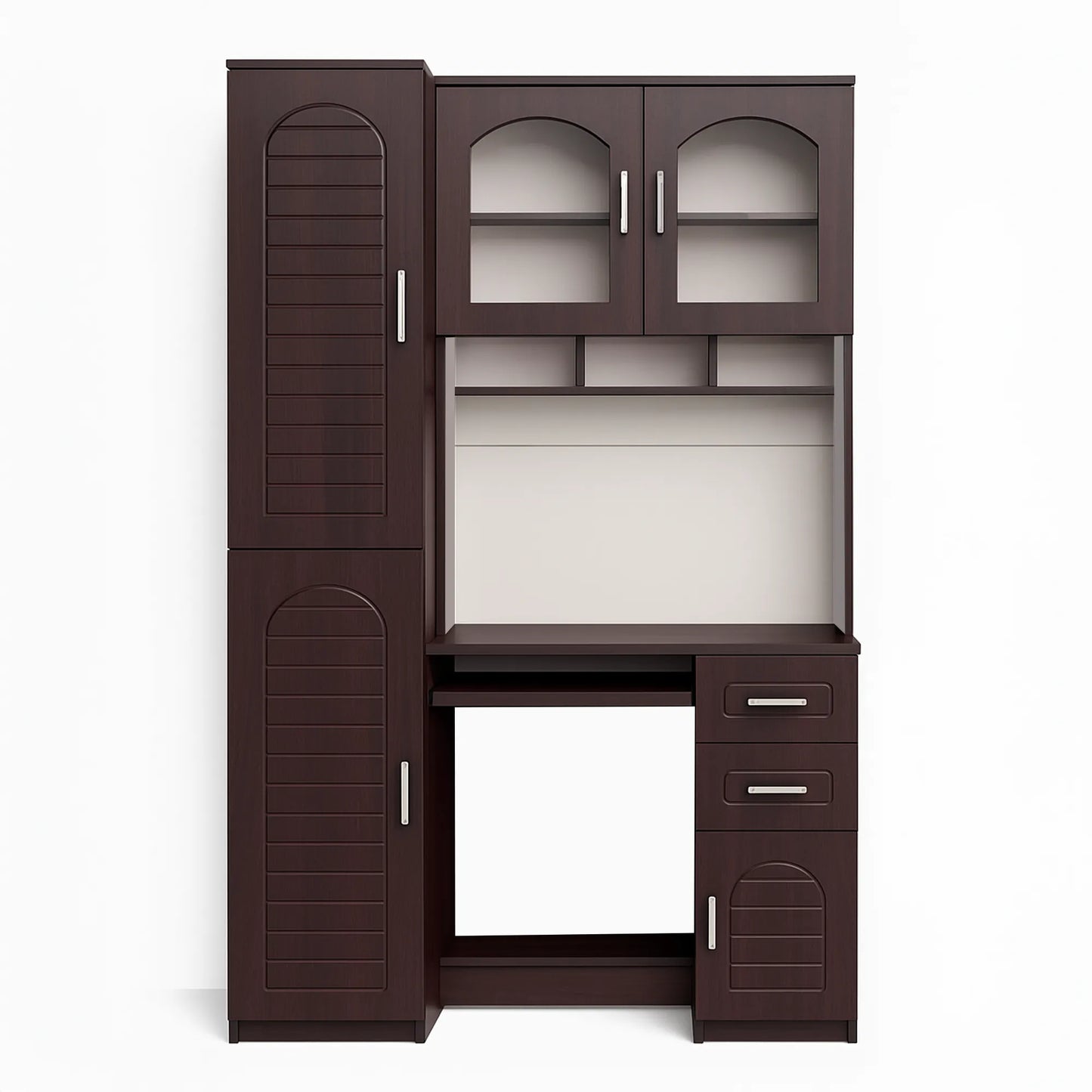 Verona Executive Computer Desk with Tall Cabinet