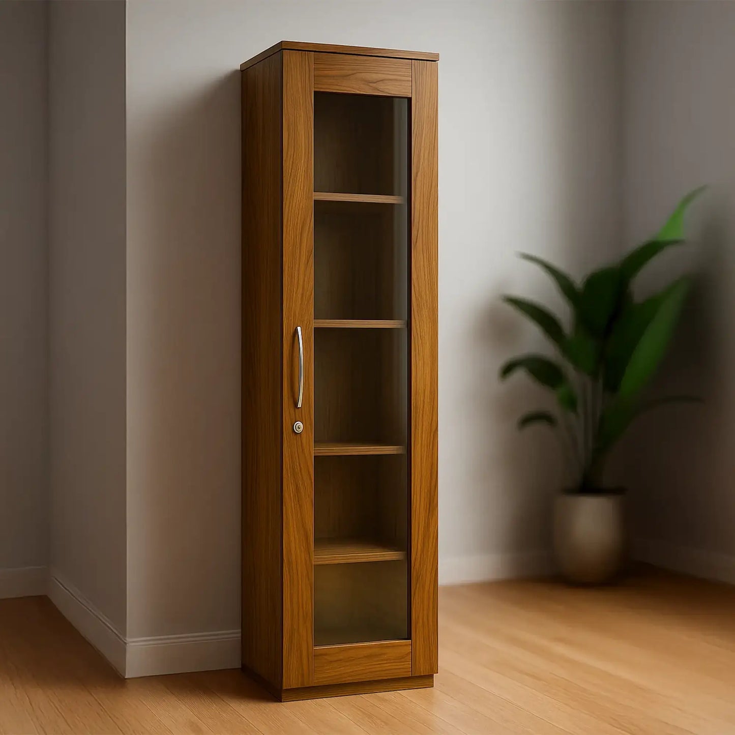 Daisy Single‑Door MDF Bookshelf