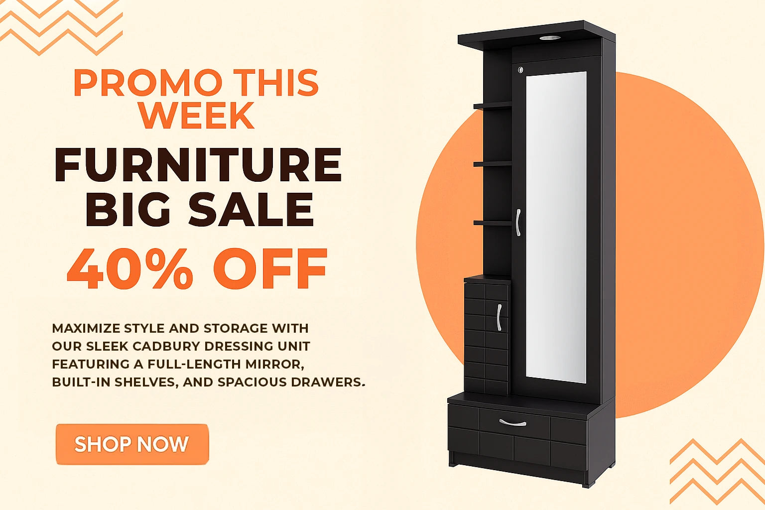 Dressing table offer 40% off Discount
