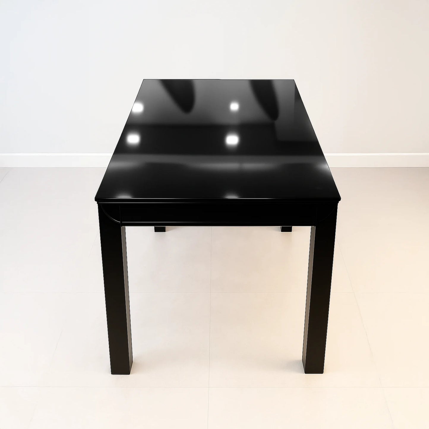 Elegant Glass Dining Table Set with 4 Chairs – Stylish MDF Board Finish