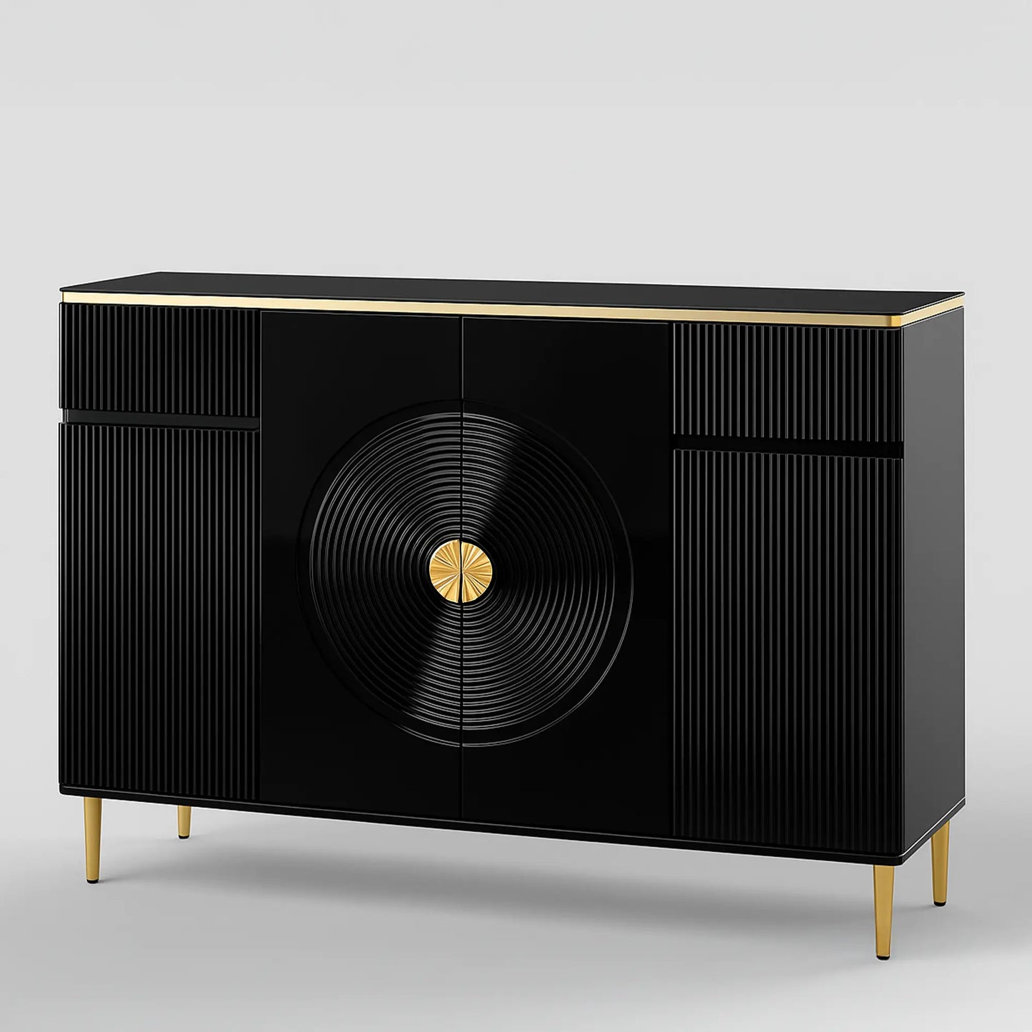 Multipurpose & Shoe Cabinet with Glass Top