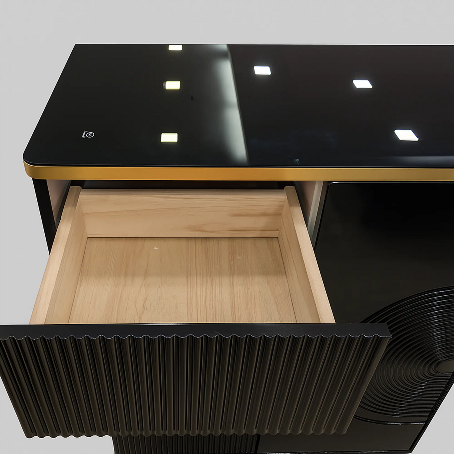 Multipurpose & Shoe Cabinet with Glass Top