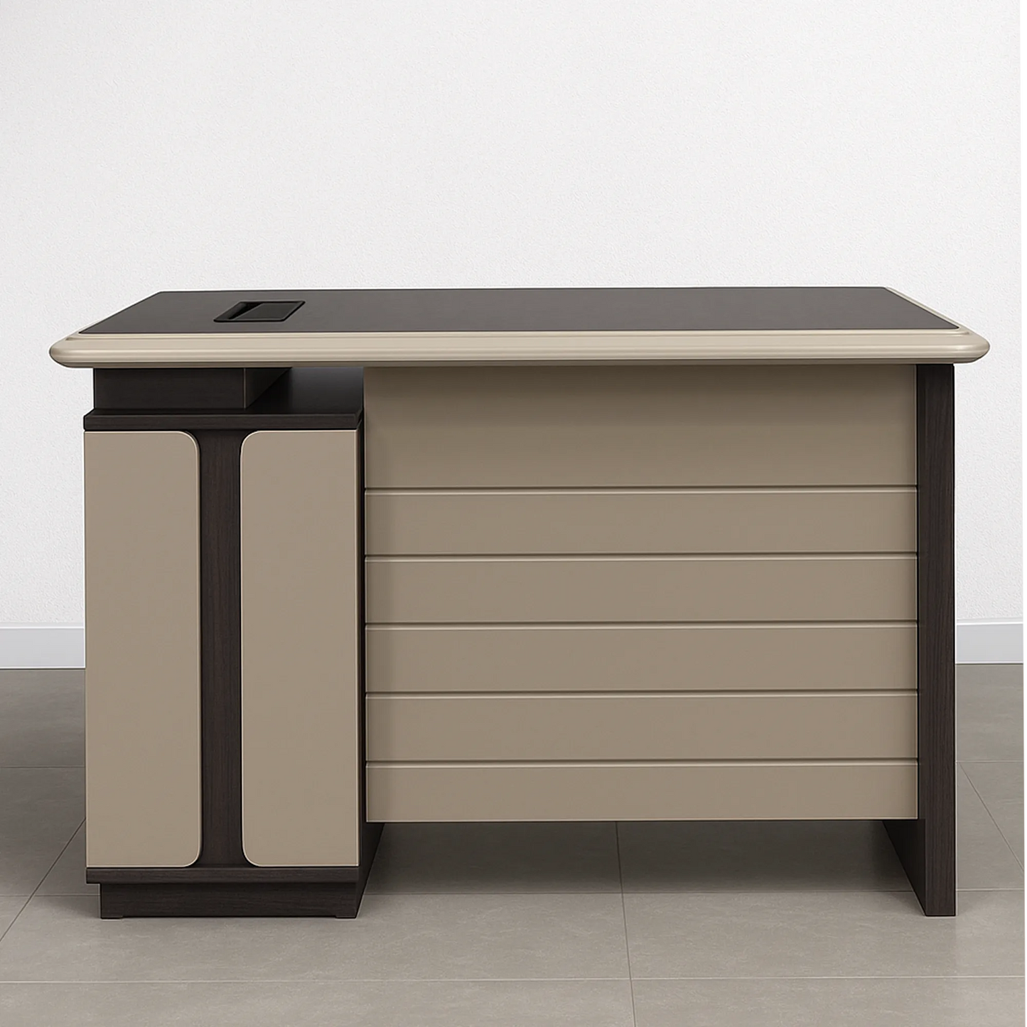 Office table with lockable drawer & cabinet – modern computer desk for home office
