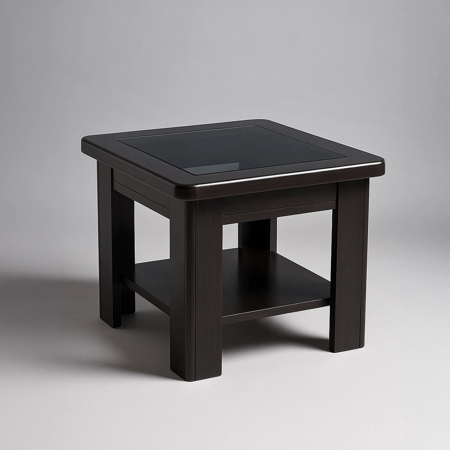 Wooden Center Coffee Table with Storage Shelf, MDF Board, Glass-Top, Modern Square Centre Table for Living Room, Drawing Room & Office | Free Shipping Kolkata