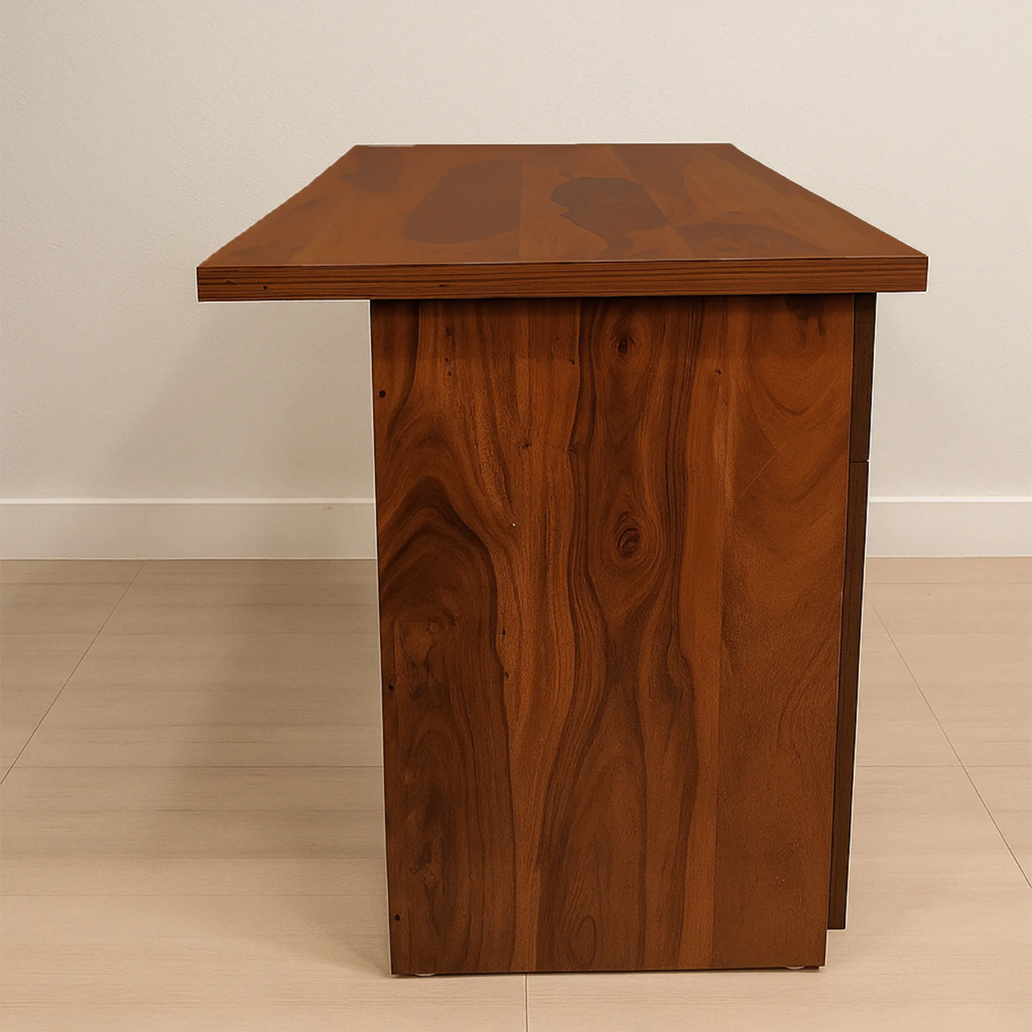 Sahara Office Table with Dual Cabinets & Keyboard Tray