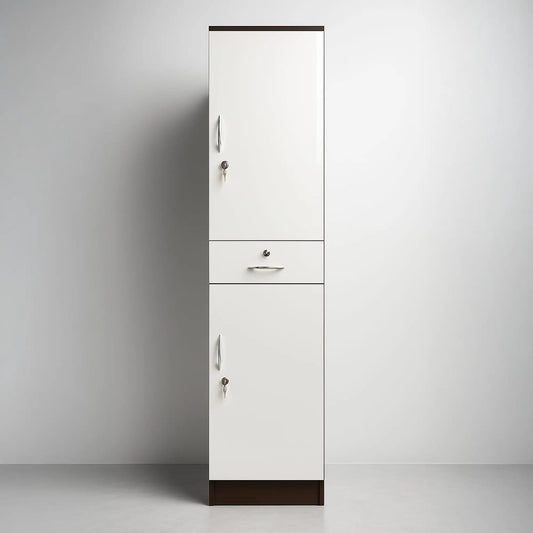 White Single Door Bookshelf