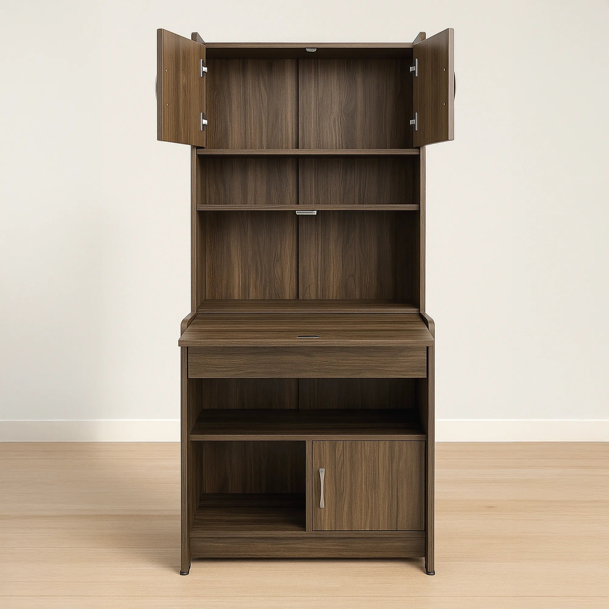 Detail of pull-out drawer on Winner folding desk