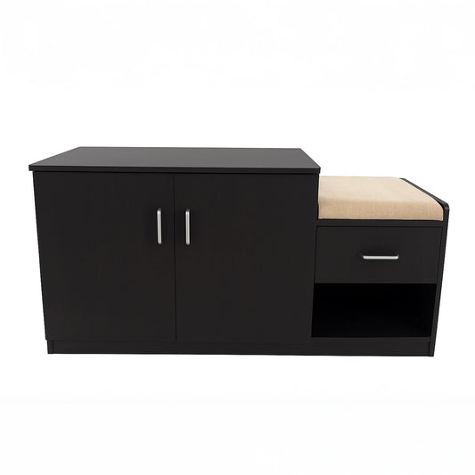 Entryway Bench with Cabinet and Drawer