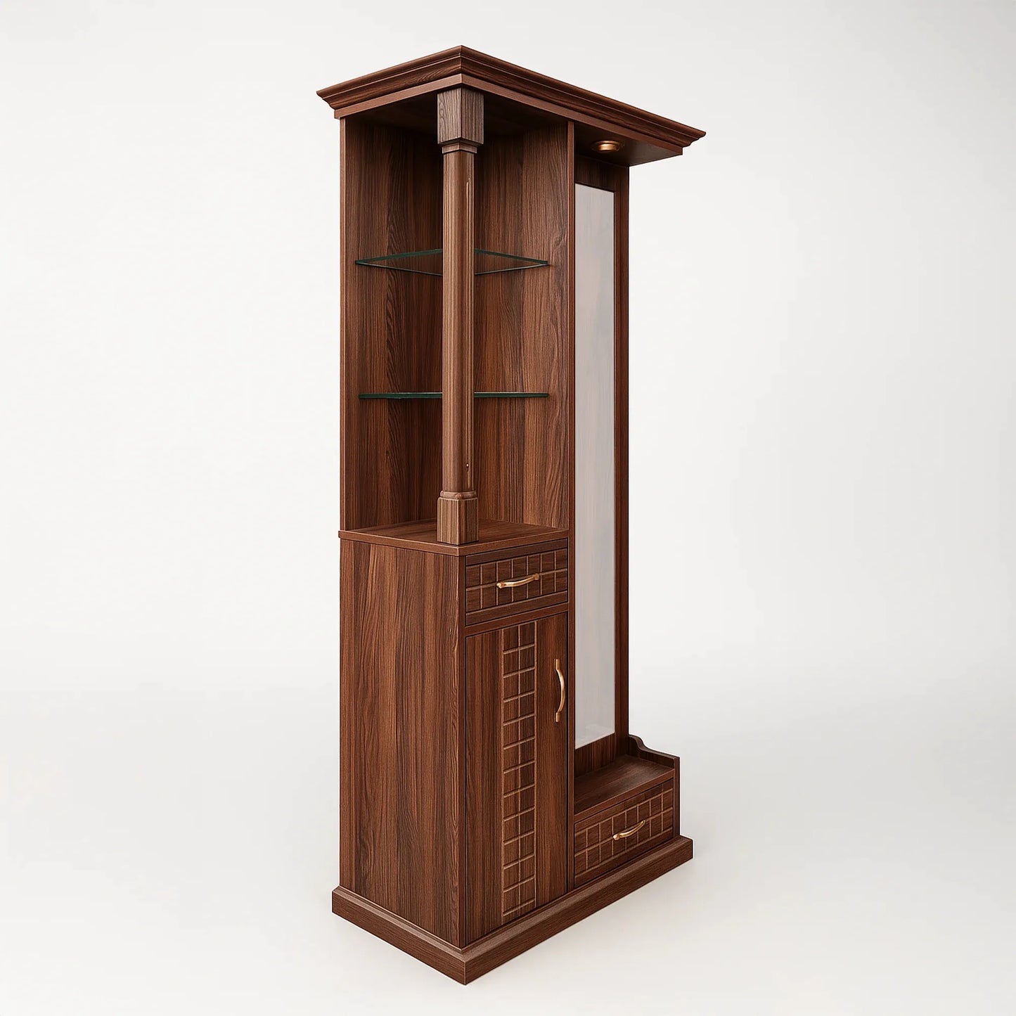 Chinar Dressing Table with Full Mirror & Multi-Storage