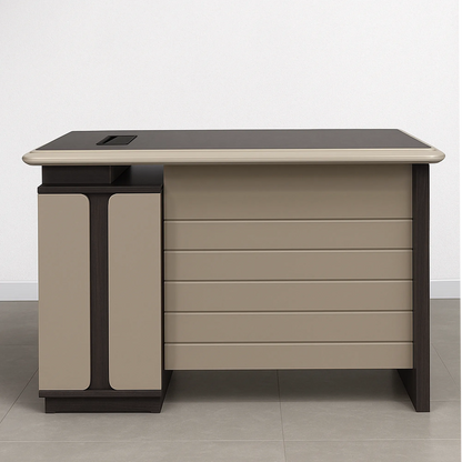 Executive Office Desk with Lockable Drawer & Cabinet