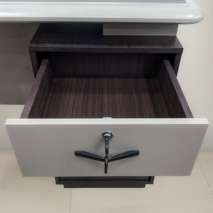 Executive Office Desk with Lockable Drawer & Cabinet