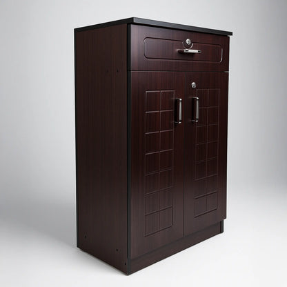 ModFurn™ Ivory MPC Two-Door Shoe Rack Cabinet