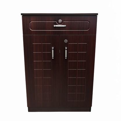 ModFurn™ Ivory MPC Two-Door Shoe Rack Cabinet